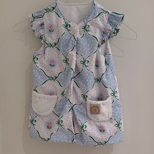 Floral swimsuit cover up with ruffle sleeves